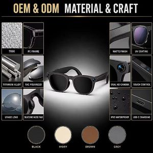 Gafas Inteligentes con Cámara de 13 Millones de Píxeles, Antivibración, Grabación de Video 1080P, Toma de Fotos, Traducción Simultánea de Texto - Product Image 5
