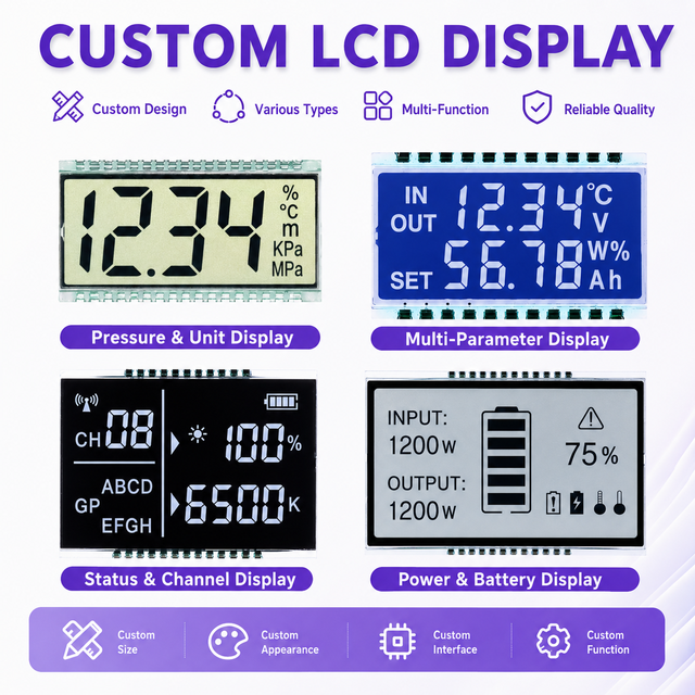 Best-Selling STN Negative Grey Segment High Definition Electric Motorcycle Lcm Custom Size Instrument Display Direct Factory