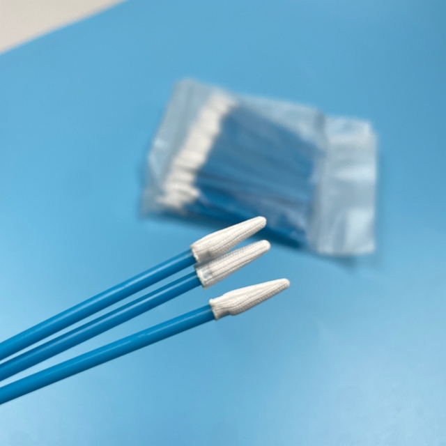 100pcs 76mm Long Dacron Swab with Sharp Lint-Free Head and Polyester Tip Cleanroom Cleaning Stick for Industrial Use