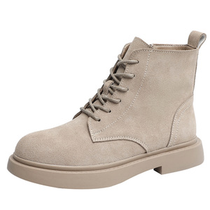 מגפי קרסול אופנתיים חדשים לשנת <span class=keywords><strong>2026</strong></span> לנשים, עם שרוכים, עקב נמוך, סיבים דקים במיוחד, תרמיים, מגביהים, לאביב, סתיו וחורף - Product Image 2