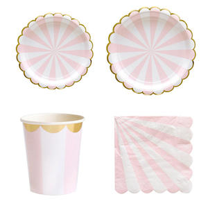 Assiettes de fête d'anniversaire, ensembles de <span class=keywords><strong>vaisselle</strong></span> en papier jetables, de mariage de noël, <span class=keywords><strong>Kit</strong></span> de <span class=keywords><strong>vaisselle</strong></span> <span class=keywords><strong>jetable</strong></span> coloré écologique - Product Image 3