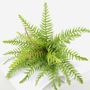 Alta simulazione di plastica morbida erba felce giardino foglie verdi decorazione finte foglie di felce - Product Image 5