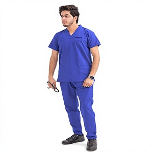 DUIDE Ensemble d'uniformes médicaux pour femmes à col montant, avec logo personnalisé, en tissu polyester/coton, détection d'aiguilles - Product Image 1