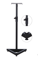 LEILEI SBS-9 support de haut-parleur en métal, robuste, hauteur réglable, moniteur de Studio, Base triangulaire, support au sol