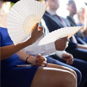 Custom Wedding Hand Fan Durable Plastic 200+ Color Options, Quick Customization - Product Image 6