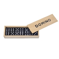 Amazon Vendita Calda di Legno Nero 28pcs Piastrelle Domino Giochi Da Tavolo Set in Scatola