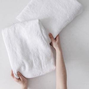 奶油白色染色高品质纯法国亚麻床单有机亚麻床上用品天然4PCS床单套装 - Product Image 3