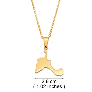 Collar con Colgante de Mapa de Formentera, España, para Mujer, Base de Acero Inoxidable, Joyería de las Islas Baleares # 009262 - Product Image 4