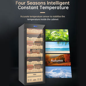 Humidor à cigares électrique à affichage numérique et fonctionnement silencieux, étagères en bois de cèdre, surveillance à distance par WIFI, usage domestique, 163L - Product Image 5