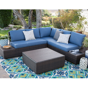 Conjunto de Muebles de Jardín Modernos de Aluminio y Ratán PE con Silla de Cuerda para Apartamento, Balcón, Patio y Parque - Product Image 5