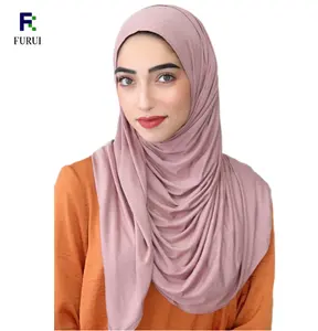 Wholesale instant Jersey headscarf one loop shaw large size easy to wear scarf women hijab