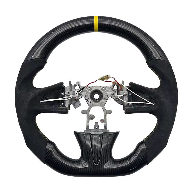 Alcantara + คาร์บอนไฟเบอร์ + เย็บแถบสีเหลือง