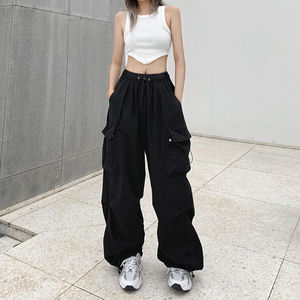 Pantalones Jogger Holgados para <span class=keywords><strong>Mujer</strong></span> <span class=keywords><strong>H</strong></span>-464, con Cordón, Bolsillos Grandes, Pantalones Rectos, Pantalones <span class=keywords><strong>Cargo</strong></span> de Alta Calidad para <span class=keywords><strong>Mujer</strong></span> - Product Image 4