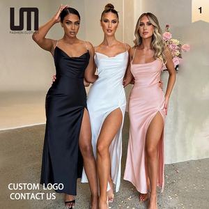 Liu Ming Y2K stile donna Sexy senza schienale abito lungo Modulare senza maniche prendisole solido vendita vendita all'ingrosso abbigliamento Club - Product Image 1