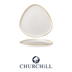 จานอาหารค่ำทรงสามเหลี่ยมสีขาวลายจุด Churchill Stonecast ขนาด 26 ซม. แบบซ้อนได้ - Product Image 4