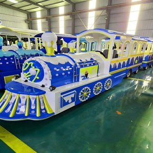Mini-tram touristique sans rails à prix d'usine, certifié CE, 27/40 places, garantie 12 mois, train électrique terrestre pour adultes pour centres commerciaux - Product Image 1