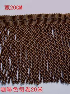 Accessoires de rideau de canapé double face en polyester <span class=keywords><strong>100</strong></span>% avec corde en dentelle et barbe, rangée torsadée, feuille d'or imprimée, <span class=keywords><strong>hauteur</strong></span> 20CM - Product Image 5