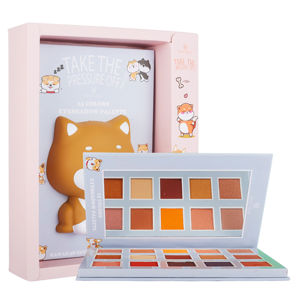 Индивидуальная торговая марка, 15 цветов, макияжная палитра, тени для век, палитра, 15 цветов, матовые глаза, синие тени для век, палитра