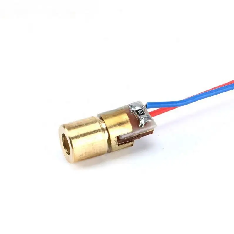 650nm 6mm 3V 5mW modulo diodo a punti Laser testa in rame rosso