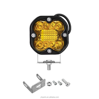 Phare de travail 3 pouces 66W 22 LED blanc/ambre pour 4x4, camion tout-terrain, VTT, UTV, moto, tracteur