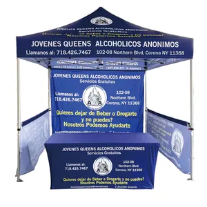 Barraca dobrável à prova d'água com logotipo personalizado, barraca de alumínio personalizada para eventos e feiras ao ar livre, com cobertura pop-up, gazebo