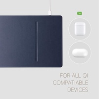 Alas Mouse Ergonomis Khusus Ponsel dengan Pengisian Daya Nirkabel 10W, Alas Pergelangan Tangan PC Motif Kartun, Alas Mouse Gaming untuk Kantor dan Rumah