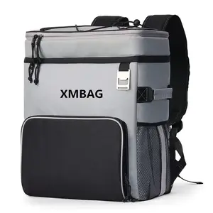 Custom Insulated Lunch Backpack 32 Can Leakproof Cooler Bag with 2 Compartments Lightweight Soft Backpack Cooler