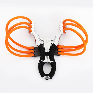 Venta al por mayor de aleación de Metal Bull <span class=keywords><strong>banda</strong></span> de goma profesional caza tiro competitivo resina tirachinas con balas de perdigones de barro - Product Image 5