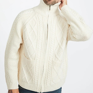 คาร์ดิแกนแขนยาวเสื้อกันหนาวมีซิปสำหรับผู้ชาย, คาร์ดิแกนหนาอบอุ่น100% - Product Image 3