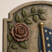 Plaque commémorative murale en résine avec motif d'aigle pour la commémoration intérieure et extérieure, cimetière, maison