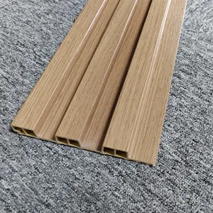 Eco Wpc Board Manufacturers Indoor Interior Decoration Wood Plastic Composite PVC Coating Cladding Fluted Wpc Wall Panels
