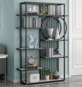Creative Nordic Metal Bookshelf Display Racks Bookshelf Living Room <strong>Shelves</strong> Gold Bookcases - Product Image 2