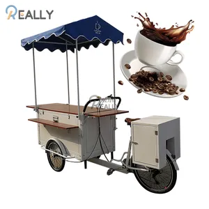 Hochwertiges Frontlader-Pedal Assist Food Bike mit Gefrier schrank Elektrisches Dreirad Food Cart Coffee Carts Ice Cream Bike