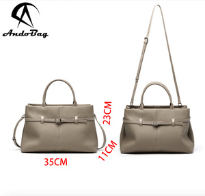 Sac fourre-tout en cuir de vachette Andong pour femmes, sac à bandoulière pour les sorties en plein air, grande capacité, pour les trajets quotidiens, le travail, sac à main - Product Image 3