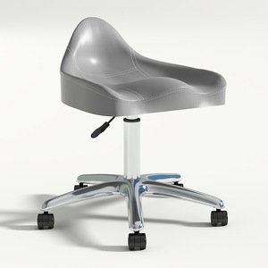 Taburete giratorio <span class=keywords><strong>de</strong></span> elevación <span class=keywords><strong>de</strong></span> cuero para peluquero, silla <span class=keywords><strong>de</strong></span> peluquero con respaldo <span class=keywords><strong>de</strong></span> marco metálico - Product Image 5