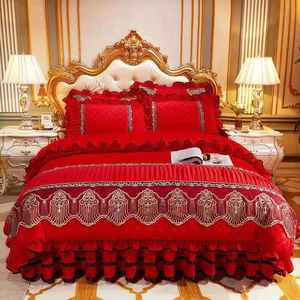 Effen Kleur Fluwelen Dekbedovertrek Met Ruches Dikke Beddengoed Set Voor Herfst Winter Twin En Queen Maten Beschikbaar - Product Image 3