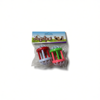 Jouet interactif pour chat en plastique en forme de tambour de dessin animé avec clochettes, stimule le mouvement et le jeu, anti-ennui, jouet d'exercice, motif uni