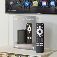 JUNUO Boîtier de streaming TV certifié Google 4K Dcolor GD2 Android 14 2 + 32GB 2.4G/5G WIFI Boîtier Google Smart TV