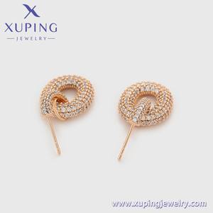 X000724346 XUPING Pendientes de Joyería con Circonita Infinito en Color Oro de 18K para Mujer, Eventos Formales, Lote al por Mayor, Pendientes de Botón - Product Image 5