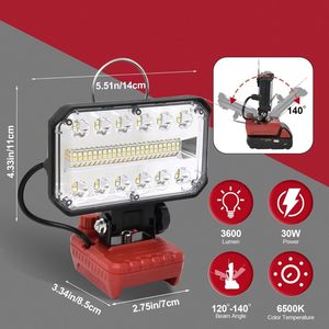 China Supplier 30W <b>Led</b> Cordless Battery USB Type-C Charging Port Work <b>Light</b> for 18v WD-W8106 Work <b>Light</b> WD-W8106 - Product Image 1