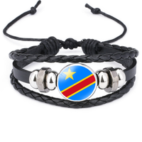 Drapeau portable de la République démocratique du Congo, série de drapeaux, vente en gros personnalisée, décorations de célébration, ensemble d'accessoires de haute qualité