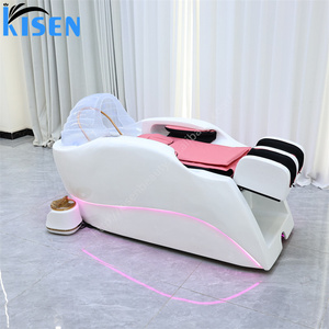 Estación de spa Kisen Premium Hair Auto Wash 4D Masaje de cuerpo completo Hidratación de vapor Panel táctil inglés Colores personalizados Voltaje global - Product Image 5