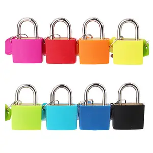 Colored plastic shell padlock student schoolbag locks diary small piggy bank locks