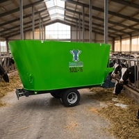 Mélangeur TMR vertical remorqué à haute efficacité avec double vis sans fin pour rations totales mélangées