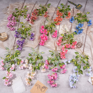 Fleurs artificielles en soie simulées en 3D, fleurs de prunier, décoration de mariage, bouquet haut de gamme, ornement - Product Image 1