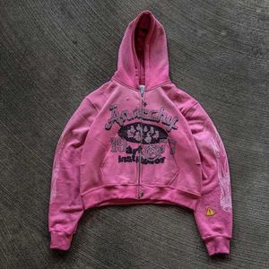 Oem Custom Embroidered Printing Pattern High Quality Vintage Acid Wash Distressed <b>Skeleton</b> Zip Fleece Winter <b>Hoodie</b> Organic - Product Image 1