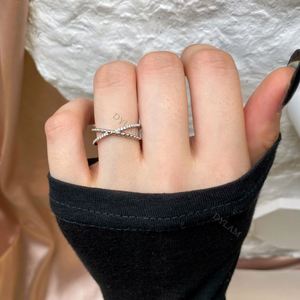 Dylam Quality Jewellery Minimalist Bead Cross Shape Cubic Zircon Cz Cocktail <b>Ring</b> Sterling Silver 925 Simple <b>Finger</b> <b>Rings</b> - Product Image 5