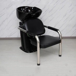 อ่างสระผมคุณภาพสูงพร้อมเตียงสระผม เก้าอี้สระผมสำหรับร้านทำผม - Product Image 1