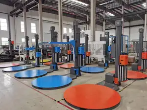 Fully Automatic Pallet Stretch Wrapping Machine Automatic Pallet Stretch Wrapper With Remote Control Automatically Cut Film