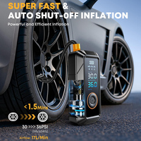 Compresseur d'air automatique sans fil 150PSI amélioré pour voiture Mini gonfleur de pneu électrique 4000mAh avec fonction Power Bank